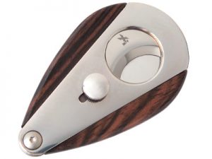 Xikar Xi3 Double blade cigar cutter  with stainless steel blades and macassar ebony sides.