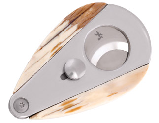 Xikar Xi3 Double blade cigar cutter  with stainless steel blades and Mammoth Ivory sides.