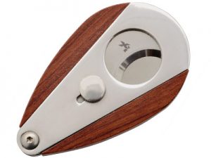 Xikar Xi3 Double blade cigar cutter  with stainless steel blades and redwood sides. 