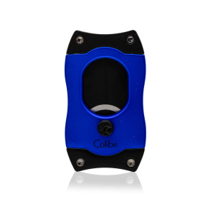 Colibri S-Cut Cigar Cutter in blue with black trim. Cuts up to 66 ring gauge cigar.