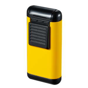 Visol Antero Triple Jet Butane Lighter, Flip Cap, Yellow, Easy Flame Adjustment